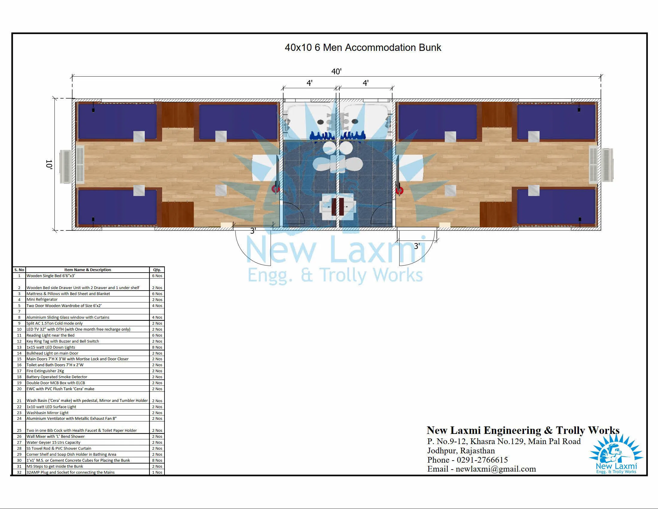 Office Cabin Layout